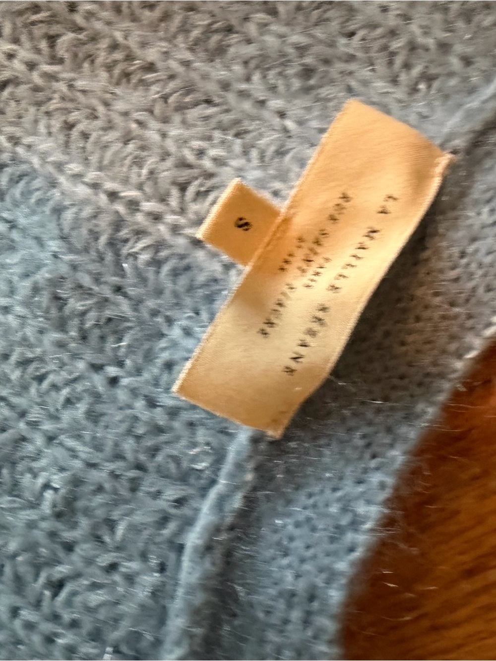 Sezane Light Blue Fuzzy Knit Sweater